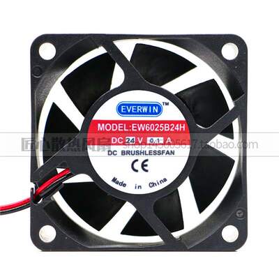 EVERWIN EW6025B24H 24V 0.1A 6CM 6025 6CM直流散热风扇
