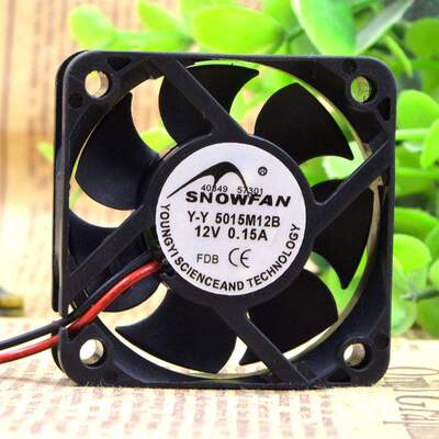 SNOWFAN YY5015M12B 12V 0.15A 5CM/厘米 50x50x15mm静音散热风扇