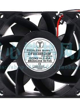 T PEERLESS MOTORS DF8038B24M DC 24V 0.45A 80x80x38mm散热风扇