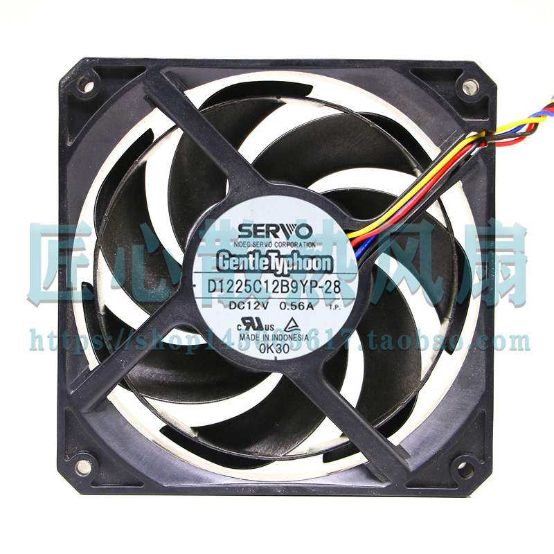 伺服 SERVO D1225C12B9YP-28 12V 0.56A 4线 大风量风扇 现货供应