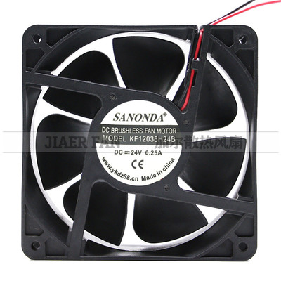 SANONDA KF12038H24B DC 24V 0.25A 120x120x38mm 散热风扇