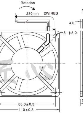 JHDFAN AC AXIAL FAN 11025B2H 220/240V 19/18W 0.09A轴流风机