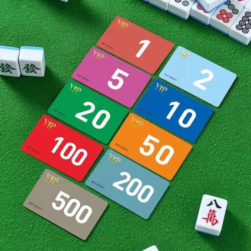 棋牌麻将筹码卡片筹码币磨砂加厚耐磨专用防水打棋牌馆室代币定制