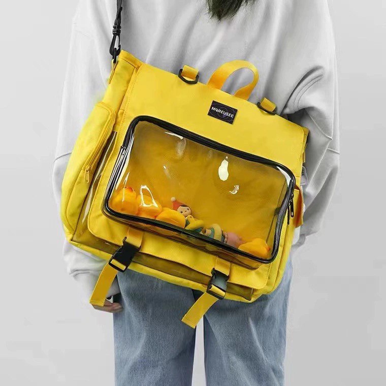 木与石包包女小众斜挎包大容量书包通勤透明娃包单肩双肩背包痛包