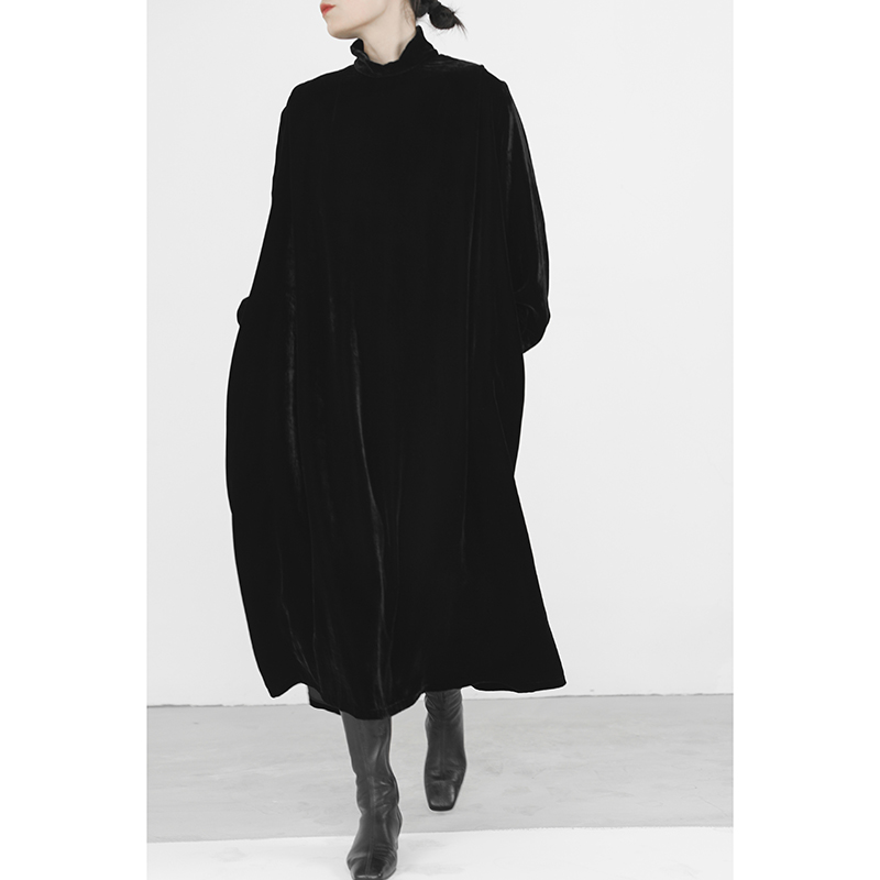 原创连衣裙真丝绒长袖