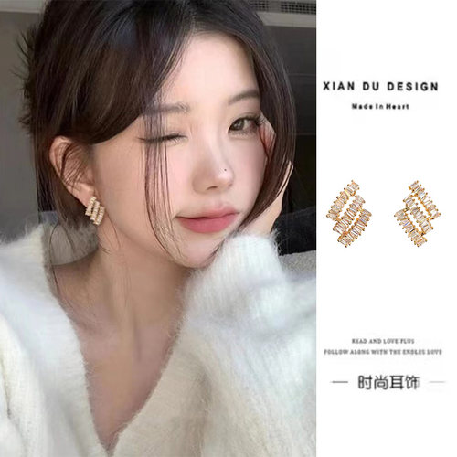 几何菱形小众设计感女轻奢耳夹