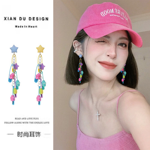 可爱少女心小众设计感别针耳环