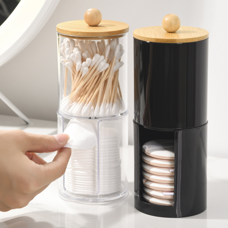 化妆棉收纳盒透明防尘