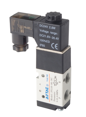 亚德客负压气动电磁阀3V210-08 110-06-NCB/A换向气阀DC24 AC220V