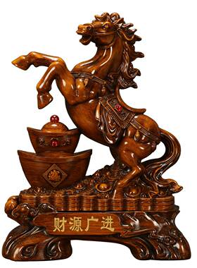 招财马摆件2026沙金生肖马到成功吉祥物客厅公司年会高级工艺礼品