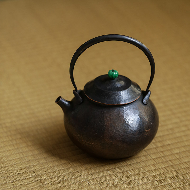 手工锤纹铜茶壶煮水壶