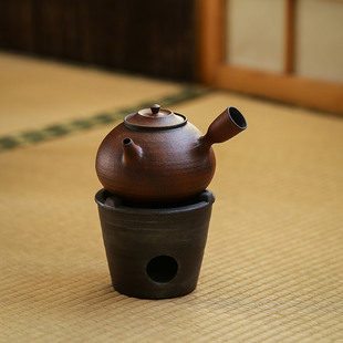 陶壶侧把煮水壶煮茶壶功夫茶具溪元茶事酒精炉玉书煨复古手工