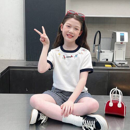 2026系卡通韩版短袖洋气2026女孩女童甜童装新款T恤夏季T恤
