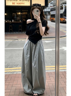韩系一整套ootd穿搭连衣裙子女夏季2026新款衬衫半身长裙两件套装