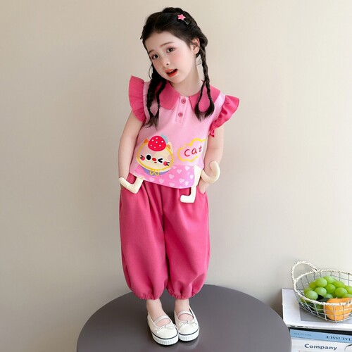 2026套装衣服时髦两件套夏季儿童装新款2026洋气女童薄款宝宝夏装