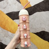 婴儿奶粉盒便携式 盒 外出密封防潮储存盒可爱卡通宝宝米粉辅食分装