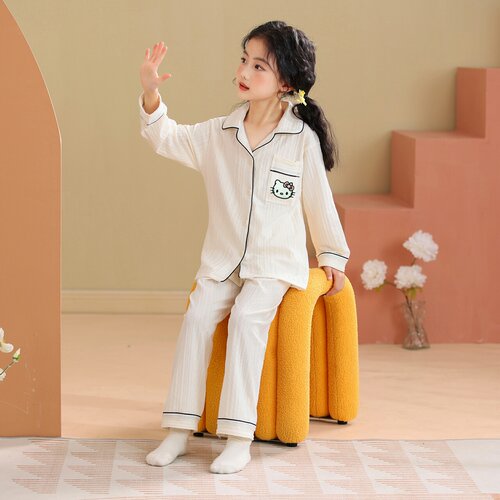 女童纯棉HelloKitty家居服套装