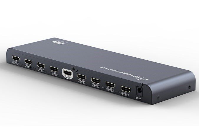 新版 超高清4K HDMi分配器1进8出3D 分屏一分八 朗强 LKV318 V2.0