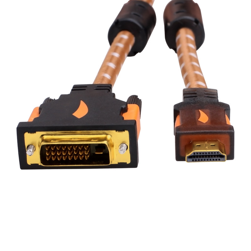 HDMI转DVI线 中柏 雷神 微星笔记本电脑连接显示器屏高清转换线