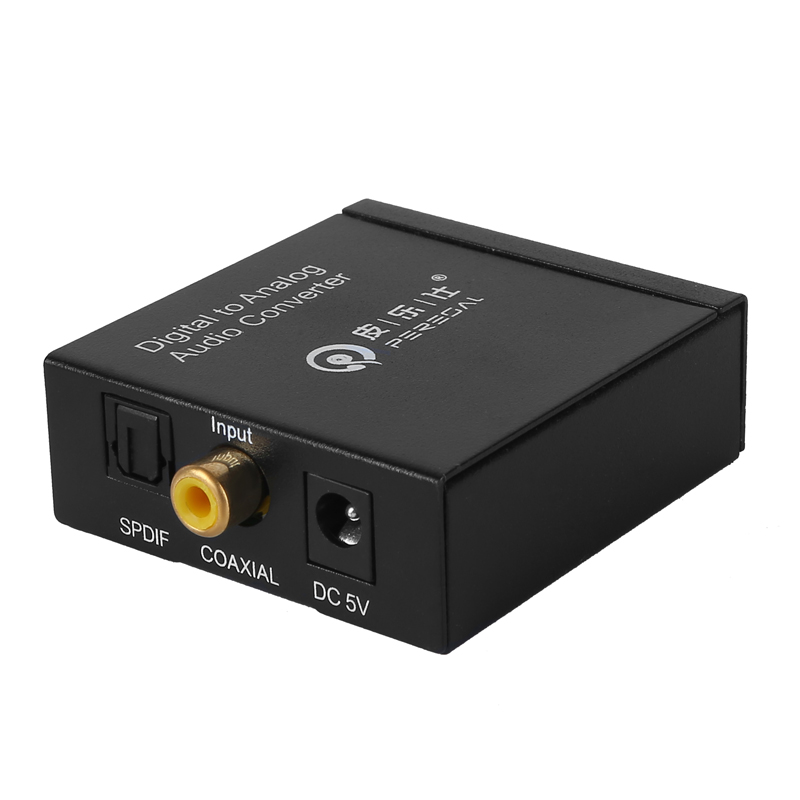 同轴音频转换器 光纤数字转模拟 3.5耳机孔莲花头 电视接功放音箱