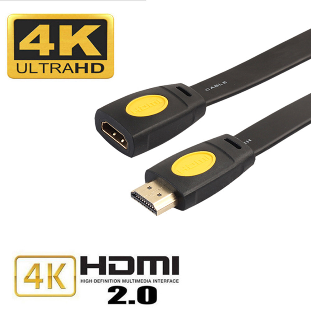 高清HDMi公对母延长线 4K2.0版本扁平高清线3d数据电脑电视延长线