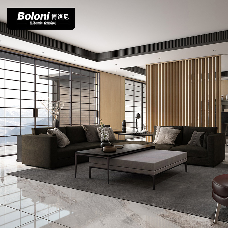 博洛尼现代简约软装定制厨房橱柜