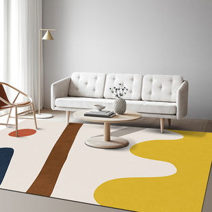 简约现代地毯北欧抽象莫兰迪轻奢家用客厅沙发边卧室床头加厚定制