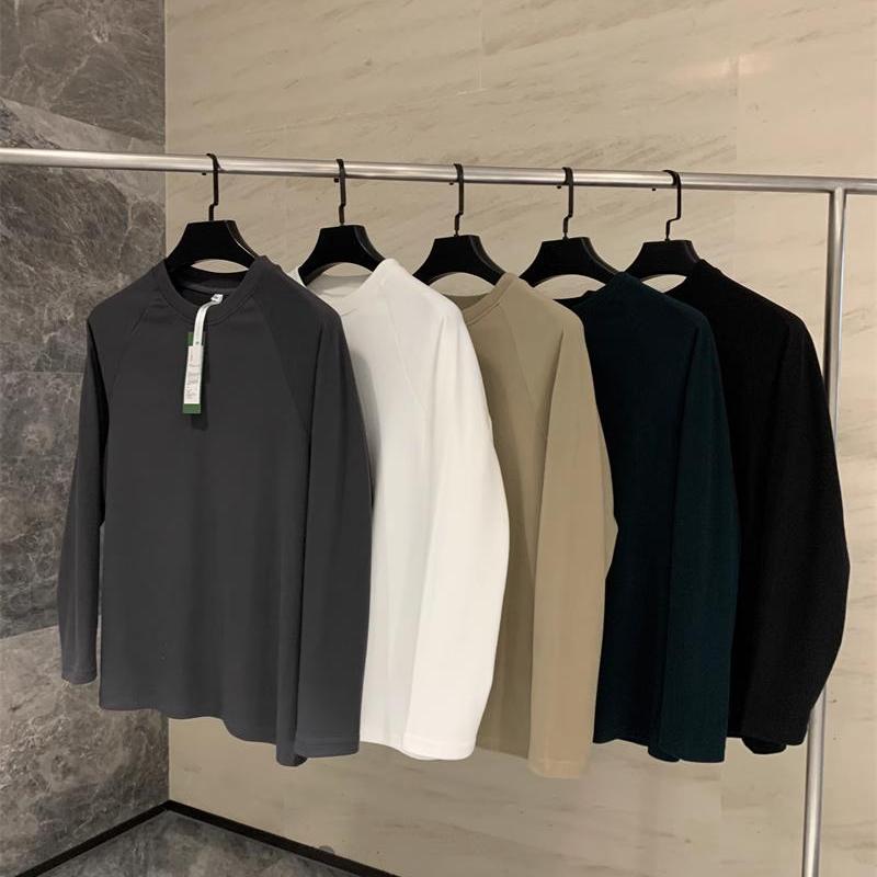 亲肤保暖纯色打底T恤衫