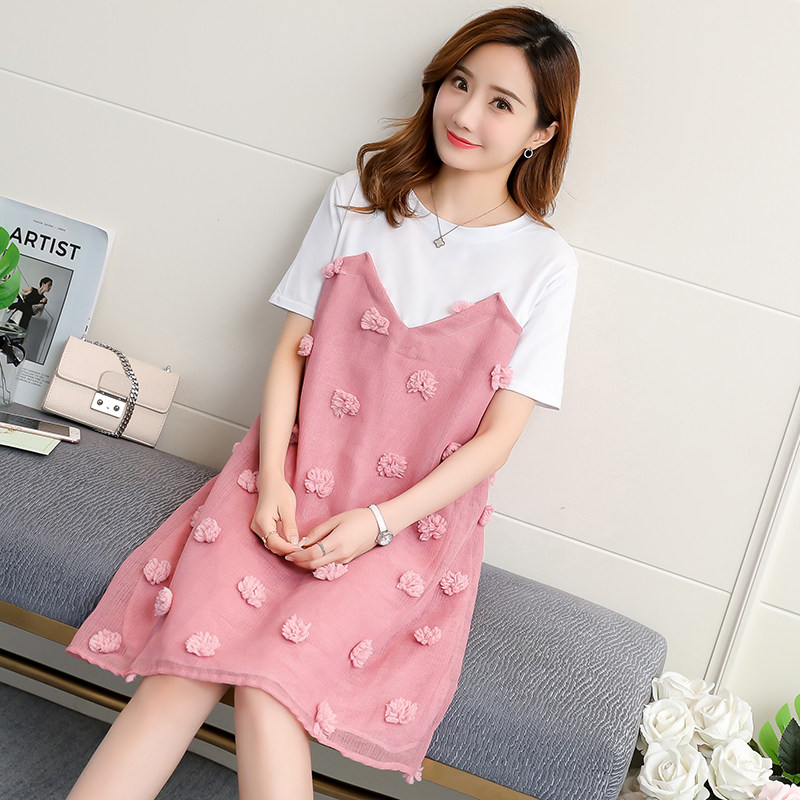 임부복 여름 스커트 트렌디한 핫맘 개성 여름 상의 패셔너블한 인터넷 연예인 양복 2024 여름 드레스
