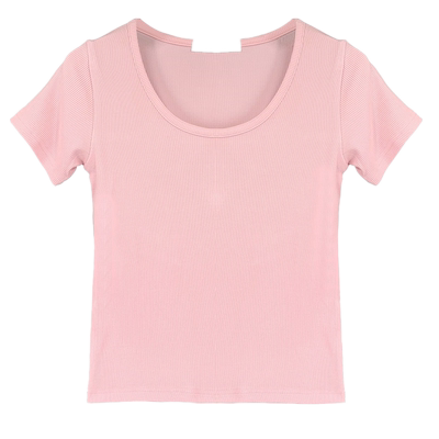 气质丰满显瘦身材性感凸显小蛮腰纯色气质简约百搭修身圆领上衣女