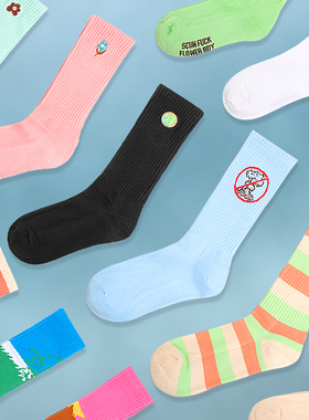 Eye Controller go纯棉中筒运动羽毛球网球高尔夫压力袜男女潮袜