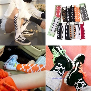 EyeController秋冬加厚防臭网球袜ow运动潮牌off纯棉高长筒毛巾袜