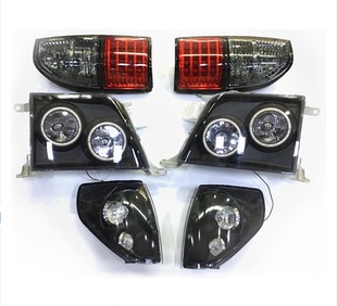 适用于丰田霸道LC90 2700 3400北汽陆霸改装前大灯 角灯 后尾灯