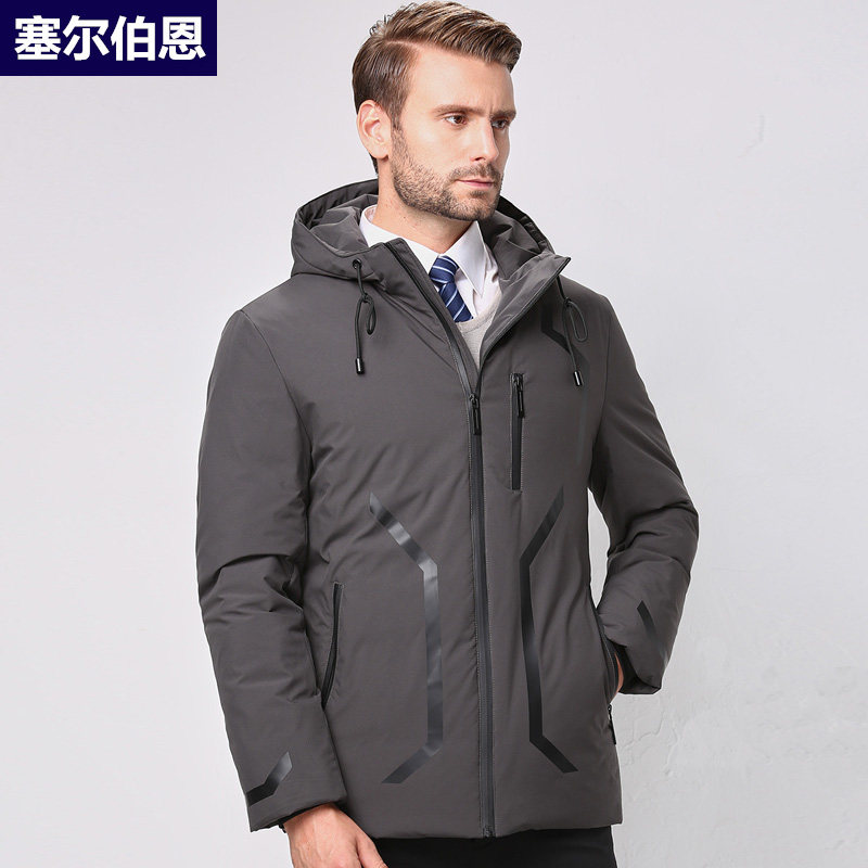 塞尔伯恩中老年羽绒服男士短款加厚中年爸爸装休闲冬季韩版外套潮|msdalam kategori Pakaian Lelaki, Down - dari Buy2taobao.com untuk memberikan perkhidmatan ejen Taobao profesional membeli