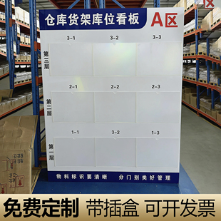 货架目视化看板仓库物料盘点记录表库位定点分类检索栏插槽式看板物料分区库存仓储定位导视牌出入记录表仓