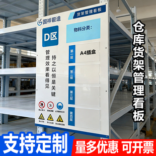 货架目视化看板仓库物料盘点记录表库位定点分类检索栏插槽式看板物料分区库存仓储定位导视牌出入记录表仓
