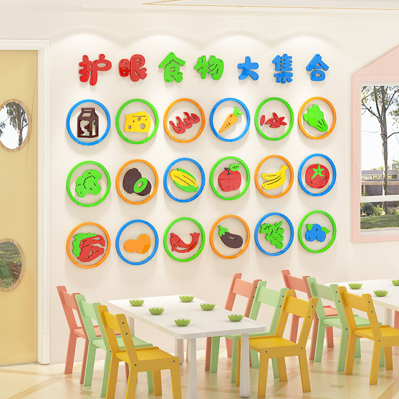 幼儿园环创主题墙成品立体爱护眼睛早教中心教室墙面装饰环境布置