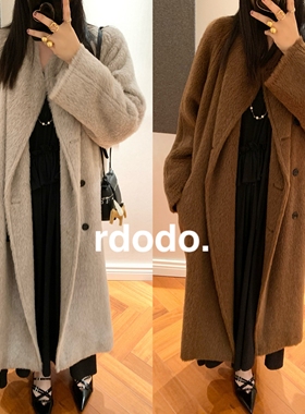 Rdodo 高端线秘鲁进口babysuri羊驼毛001古董苏力皮草大衣厚款