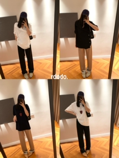 Rdodo自线经典神仙裤王进口高端鎏光醋酸微皱纹理全松紧直筒长裤