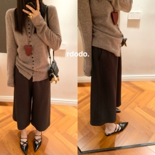 阔腿裤 Rdodo自线 日本重磅铜氨羊毛极简Lp老钱精致优雅八分西装