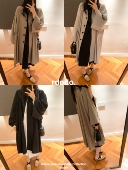 Rdodo自线巴黎漫步row式 静奢风超大A字伞摆时髦进口面料廓形风衣