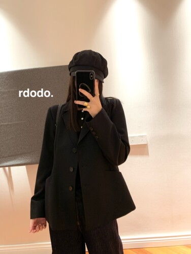 Rdodo 贵货小蛮腰Di*r女士进口精纺全羊毛收腰精致通勤西装外套
