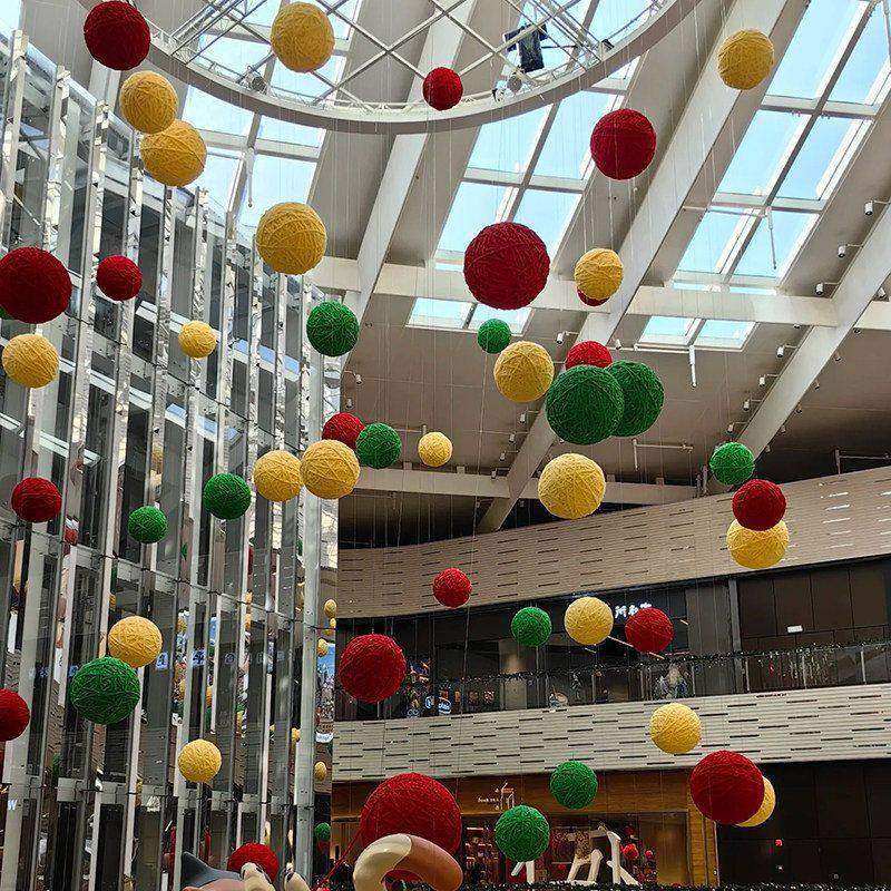春季毛线球装饰挂件新年场景布置圆球美陈商场店铺景区挂树毛线球,包装,年货礼品包装,淘宝优惠券,粉丝福利购,淘宝优惠卷