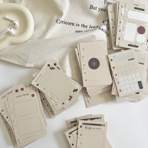 PaperNice M5A7A6活页便签纸手账内芯打卡功能性原创意手账活页本