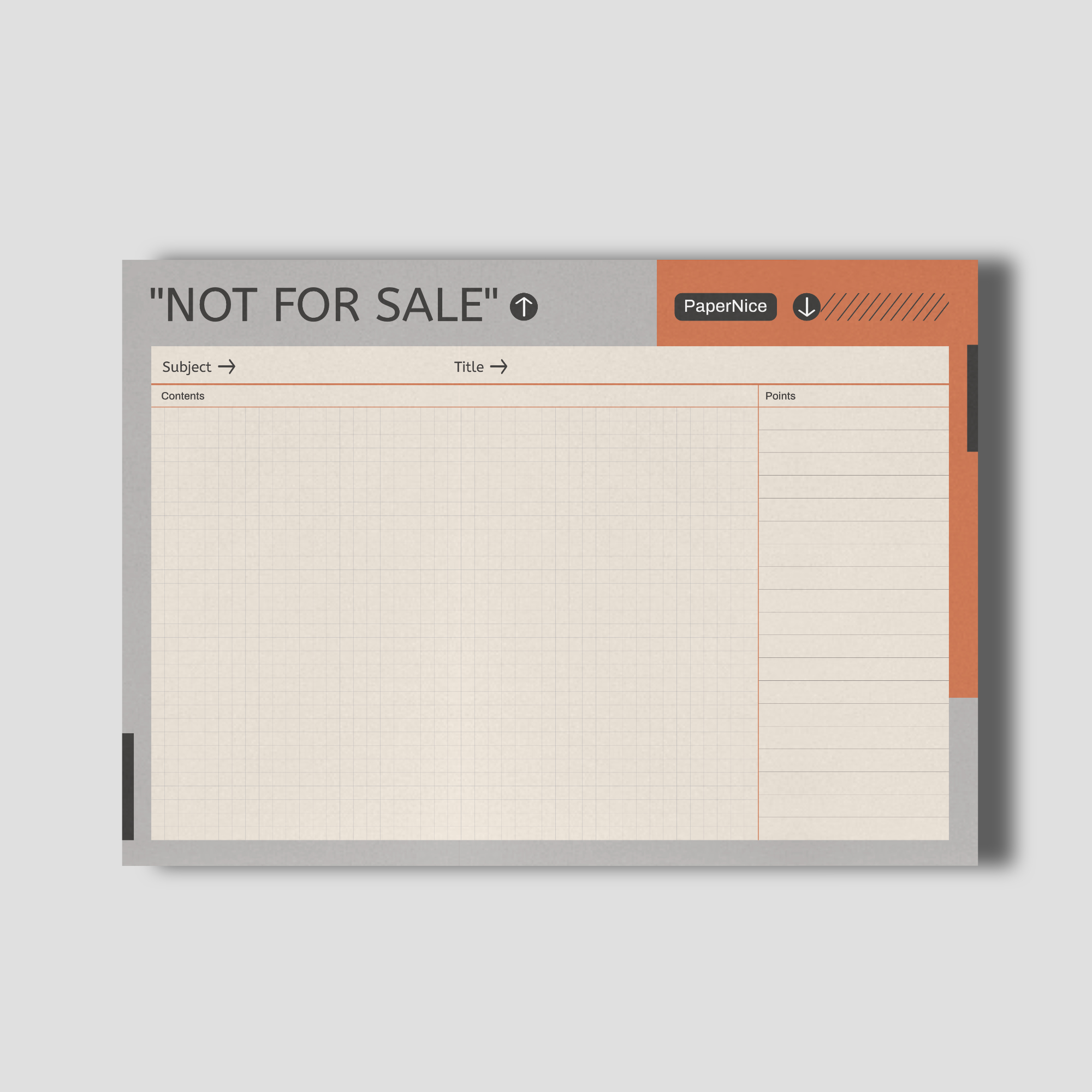 PaperNice B5「not for sale」原创双面印刷拍纸本极简撞色便签纸