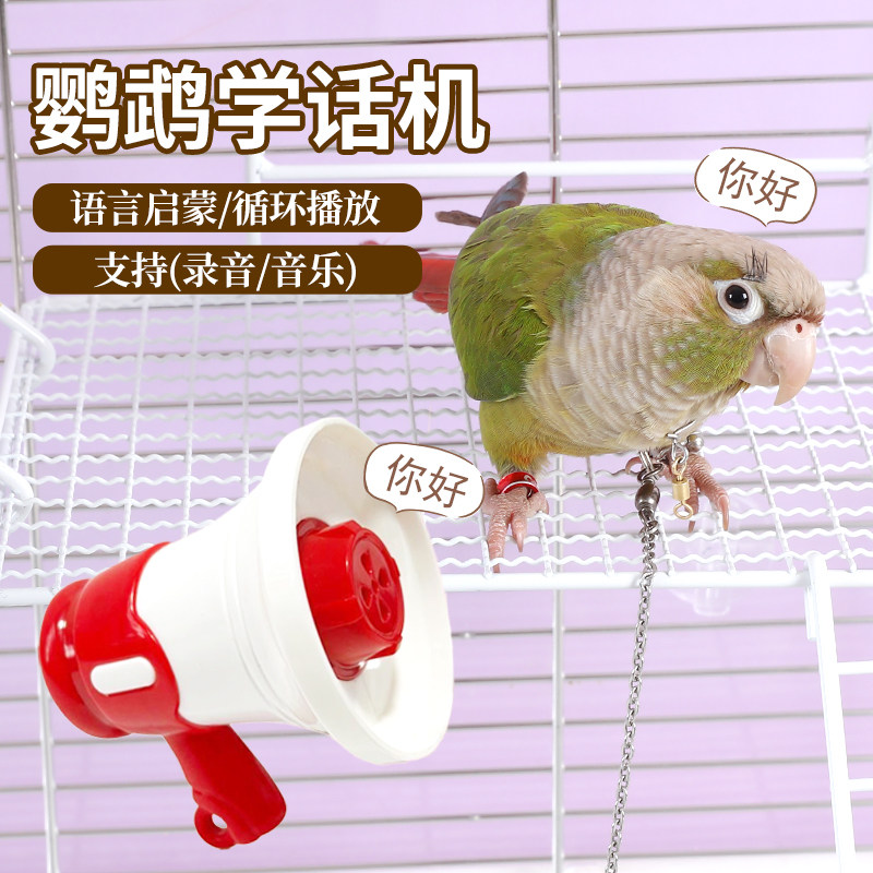 鹦鹉学说话器学习复读机鸟用学习录音机八哥学话机复读说话机