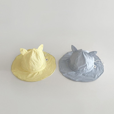 宝宝帽子夏季可爱ins百搭速干男童女童盆帽儿童渔夫帽婴儿遮阳帽