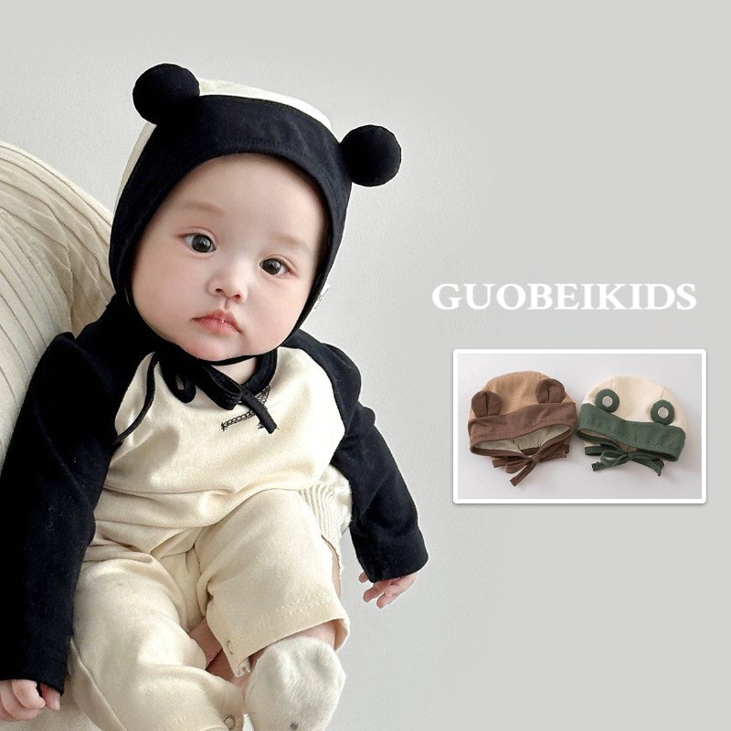 韩国婴儿帽子春秋时尚2025新款婴幼儿可爱新生儿宝宝胎帽护耳帽