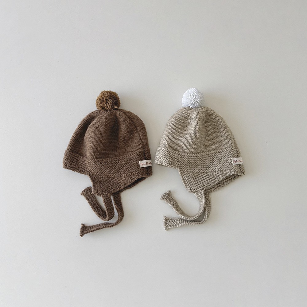 韩国儿童帽子冬季新款ins防风保暖护耳帽男童女童针织宝宝毛线帽