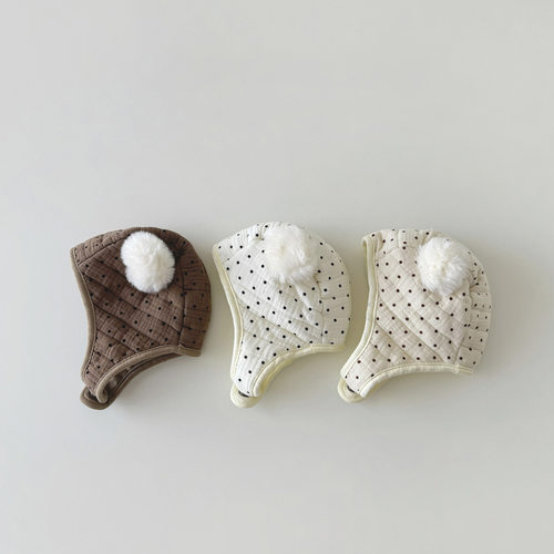 韩国婴儿帽子冬季新款卡通保暖可爱超萌ins秋冬护耳帽宝宝雷锋帽